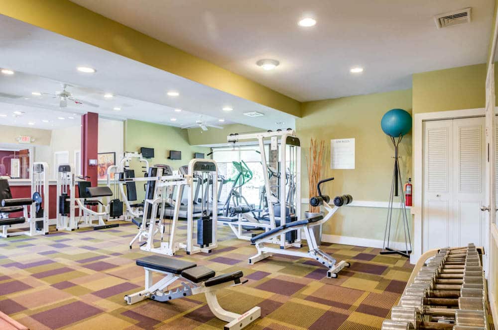 Fitness center with access to exercise equipment